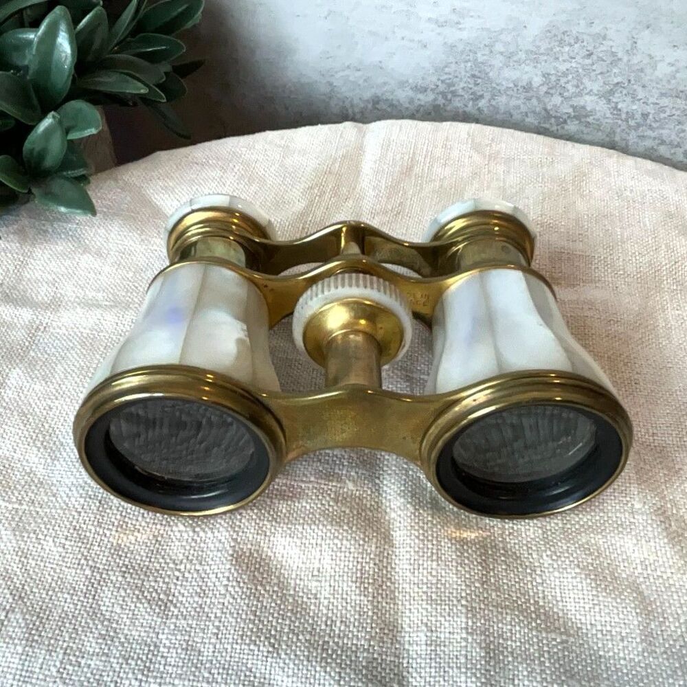 Lemaire Fabi Paris Mother of Pearl Opera Glasses Paris French Antique binoculars - Picture 5 of 6
